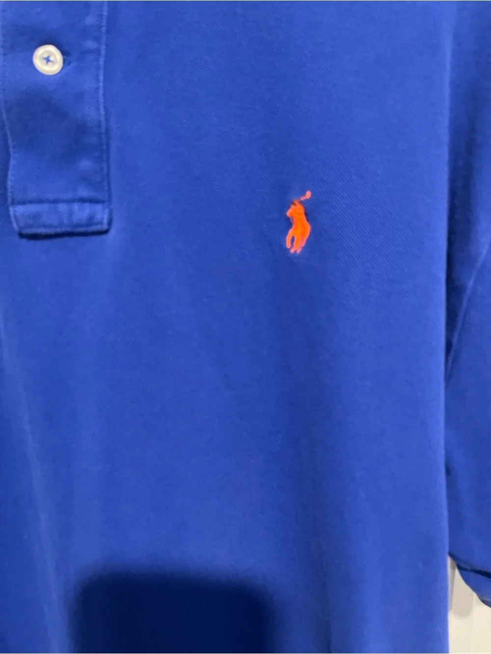 Polo Ralph Lauren Classic Fit Polo Shirt Royal Blue Orange Pony Men’s XL